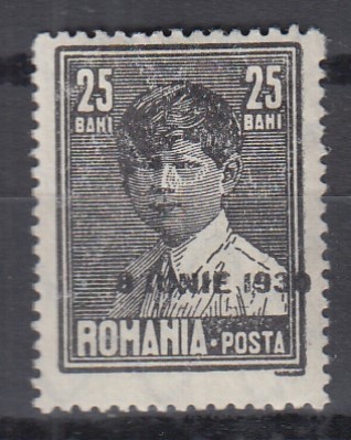 ROMANIA 1930 LP 83 h REGELE MIHAI I SUPRATIPAR 8 IUNIE 1930 GUMA ORIGINALA foto