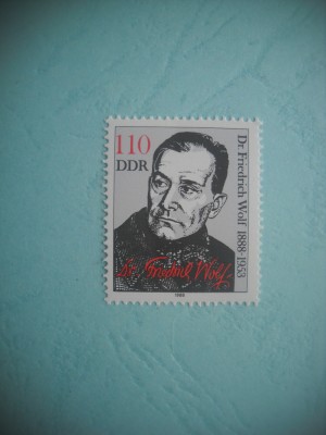 HOPCT TIMBRE MNH 1249 CINEAST FRIEDRICH WOLF -1 VAL-1988-GERMANIA DDR/RDG foto