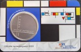 Netherlands ,Olanda, 5 euro 2022, km#429, in coincard, Cupru argintat