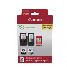 Canon pachet cartuse cearneala PG-560/CL561 PHOTO VALUE PACK, capacitate negru: