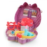 Set Joaca Role Play Valiza Lila cu Accesorii Jucarie Fetite, 22 Piese, Ochelari, Cosmetice, Camera Foto, 3-5 Ani