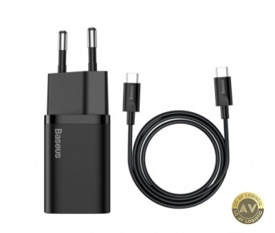 Incarcator Retea Cu Cablu USB-C Baseus Super Si 25W 3A 1 x USB-C Negru TZCCSUP-L01 foto