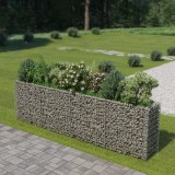 vidaXL Strat &icirc;nălțat gabion, 360 x 50 x 100 cm, oțel galvanizat