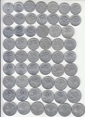 UNGARIA - LOT C - 170 MONEDE DIF.: 2 FILLER 1963 - 5 FORINT 2015 LM1.32 foto