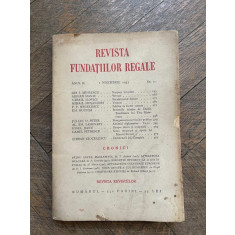 Revista Fundatiilor Regale Anul II 1 Noiembrie 1935 Nr. 11