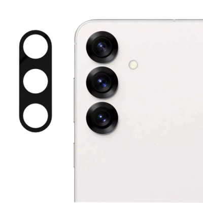 Folie Camera pentru Samsung Galaxy S25 - Techsuit Full Camera Glass - Black foto