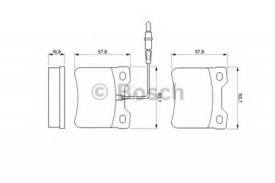 Set placute frana,frana disc MERCEDES VITO caroserie (638) (1997 - 2003) BOSCH 0 986 494 000 foto