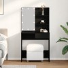 VidaXL Masă de Machiaj Stejar negru 74.5 x 40 x 141 cm Lemn compozit 862785