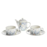 Set ceainic cu doua cesti design mozaic