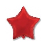 Balon Folie Metalizat Stea Rosie - 45 cm