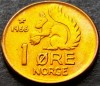 Moneda 1 ORE - NORVEGIA, anul 1966 *cod 502 = excelenta!, Europa