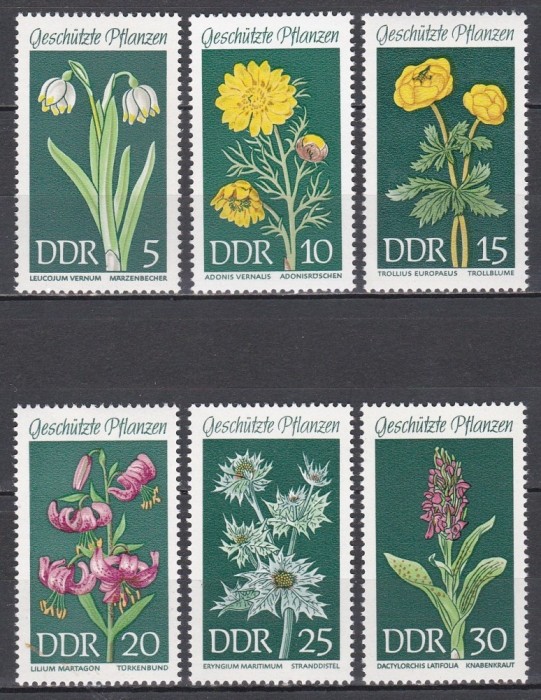 Germania RDG 1969 - Plante protejate, MNH