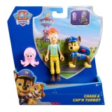 PATRULA CATELUSILOR SET 3 FIGURINE CHASE SI CAPITANUL TURBOT SuperHeroes ToysZone