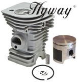 Cumpara ieftin Kit cilindru drujba Husqvarna 340, 345 Hyway &Oslash; 40 mm (Piston placat cu teflon)