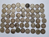 Lot de53 de Monede din Argint de 3 Pence diferiti anii-1900-1918,1939-1941,2 buc