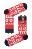 Șosete haioase Crăciun, model Rudolph cu ornament, DiWaRi 445, Rosu, 27-29 (42-45)