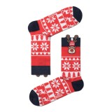 Șosete haioase Crăciun, model Rudolph cu ornament, DiWaRi 445, Rosu, 27-29 (42-45)