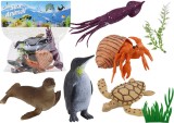 Set figurine animale marine cu plante, 8 elemente, 30 x 25 x 7 cm, Lean 17914