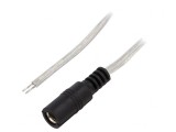 Cablu Alimentare 2x0,5mm2 cu Mufă DC 5,5/2,5 Transparentă