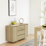 vidaXL Servantă cu 3 sertare, stejar Sonoma, 120x41x75 cm, PAL