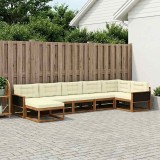 Cumpara ieftin Set de canapele de exterior 7 buc. 7-Locuri Natural si Crem