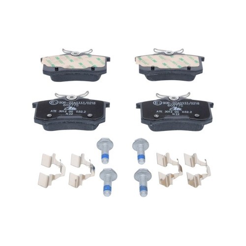 Set placute frana spate ATE, Citroen C4 II (B7), 02.09-, C4 Sedan (Nc ), 01.2013-, Ds4, 03.11-07.15; Ds Ds 4 / Ds 4 Crossback (Nx ), 07.2015-, spate;