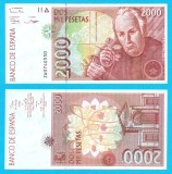 Spania (pick 164) 2000 Pesetas 1992 aUNC; Jos&eacute; Celestino