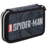 Penar Echipat Dublu cu Model Spiderman, Negru-Gri, 19.5x4.5x12.5cm, CMCLASS