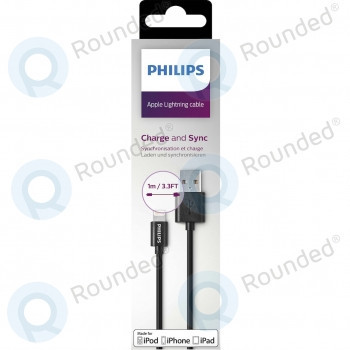 Cablu Philips Lightning la USB 1 metru negru DLC2404V/10 foto