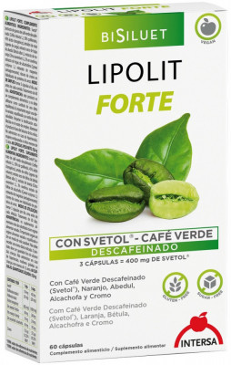 Supliment alimentar pentru controlul greutatii Lipolit forte cu extract de cafea verde, 60cps 33,6g Dieteticos Intersa foto