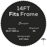 SPORTNOW Covor de &icirc;nlocuire pentru trampolină, covor de salt de &icirc;nlocuire, compatibil cu trampolina &Oslash; 4,3 m și arcuri de 14 cm | Aosom Romania