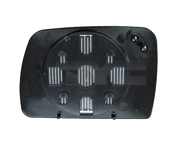 Geam oglinda exterioara cu suport fixare Bmw X5 (E53), 01.1999-10.2006, partea Dreapta, incalzit; sticla asferica; geam cromat, Aftermarket