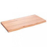 Cumpara ieftin Raft de perete maro deschis 80x40x(2-4) cm lemn stejar tratat