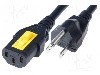 Cablu alimentare AC, 5m, 3 fire, culoare negru, IEC C13 mama, NEMA 5-15 (B) mufa, SCHURTER - 6051.2151