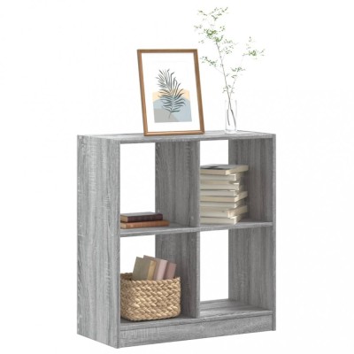 vidaXL Bibliotecă, sonoma gri, 68,5x32x75 cm, lemn prelucrat foto