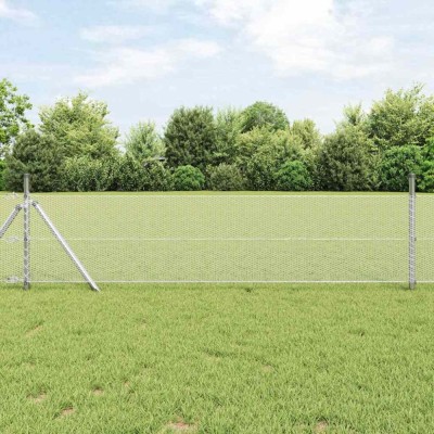 Gard Hexagonal Gri Argintiu 0.6 x 10 m Oțel galvanizat foto