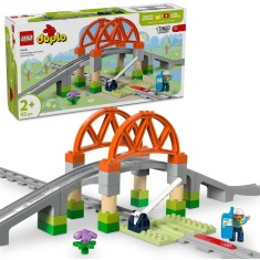 LEGO&reg; DUPLO - Set de extindere Pod si sine de cale ferata 10426, 42 piese