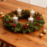 Set lumanari - argintiu, fara parfum - 4 x 45 g