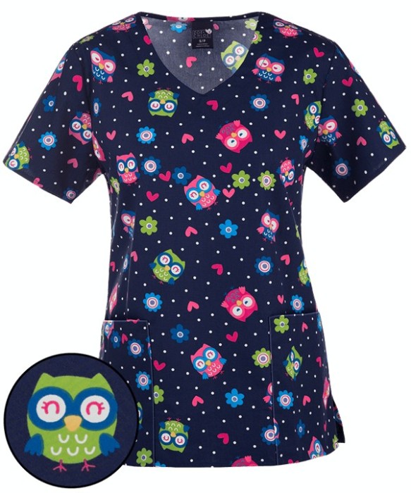 Bluza medicala „Zoe Chloe Owl Right” (ZC122ORN) Bluza medicala „Zoe Chloe Owl Right” (ZC122ORN)