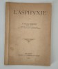 Carte veche 1898 Mina Minovici L&#039;asphyxie Carte in limba franceza