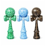 Cumpara ieftin Set de trei Kendama X Originala, Profesionala, DEPOX&reg;, Cracked, Lemn, 18 cm, verde/albastru/negru