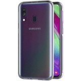 Husa Samsung Galaxy A40, GloMax 360&deg; FullBody TPU Transparenta, Protectie Completa Fata Spate, Rezistenta la Socuri