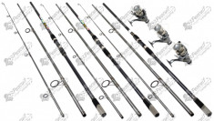 Set 3 Lansete Crap 3.9m 3 Tronsoane Cu 3 Mulinete Aviator DMR 60 Long Cast foto