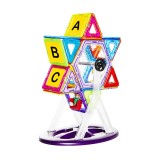 Set de constructie magnetic Magplayer, 72 piese, joc educativ 3D pentru copii