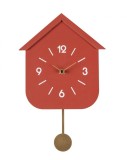 Ceas perete cu pendul caramiziu Home 24x5.5x37.5 cm