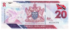 Trinidad &amp;amp; Tobago 20 Dolari 2020 Polimer Seria 226376 foto