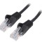 Cabluri patch U/UTP 5e litat CCA PVC negru 7,5m 27AWG