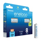Acumulatori Panasonic Eneloop 2100 cicluri, 2000mAh, R6 AA Blister 8, BK-3MCDE/8BE