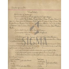 PROCES VERBAL, PARTIDUL NATIONAL TARANIST, SEMNAT VIRGIL MADGEARU, 1932
