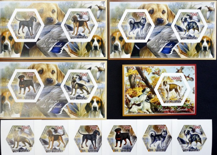 R.DU TCHAD-RASE DE CIINI-SET 6 V.+4 S/Sh.NEOBLITERATE-NEDANTELATE-MNH** - EP 034A